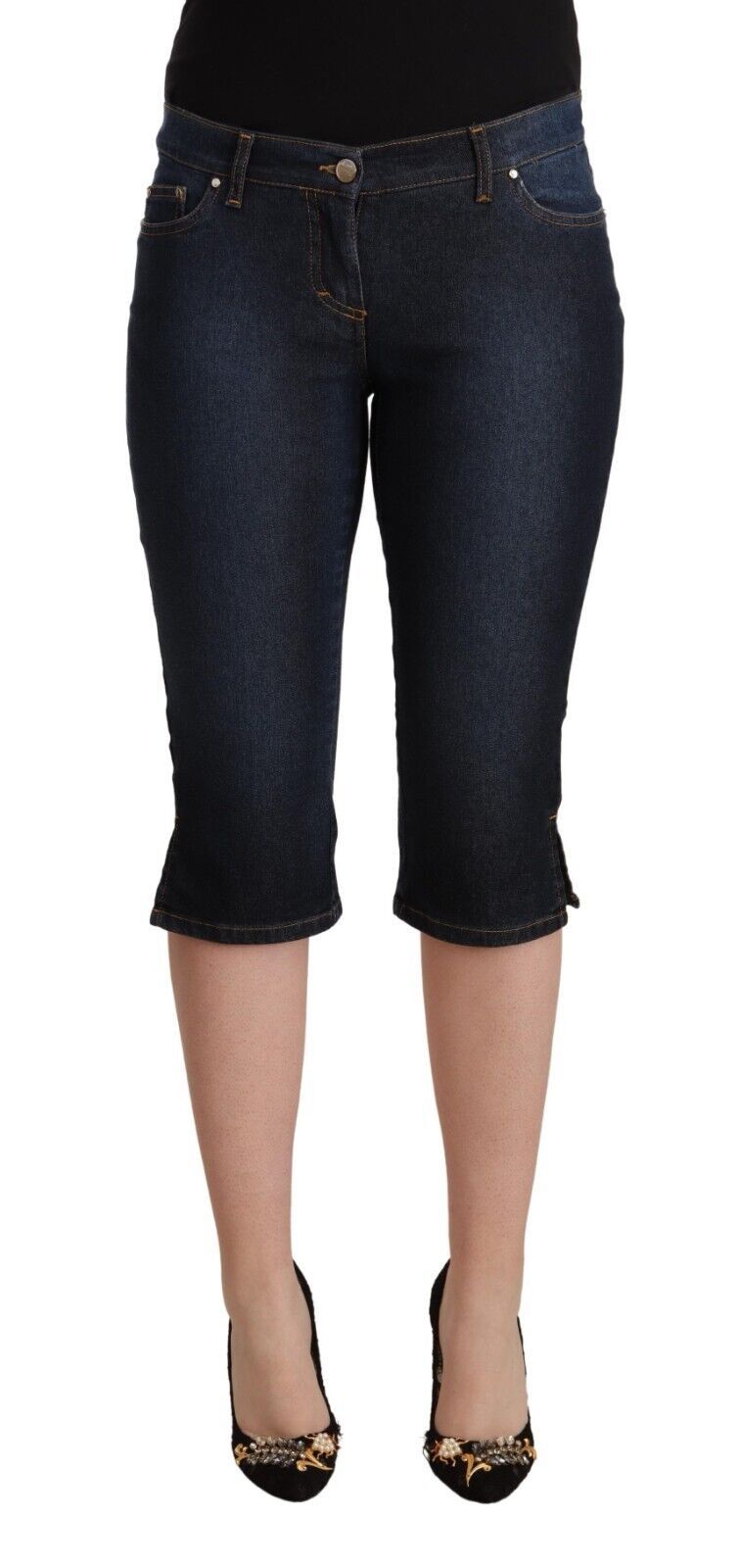 GF Ferre Chic Low Waist Capri Denim Pants