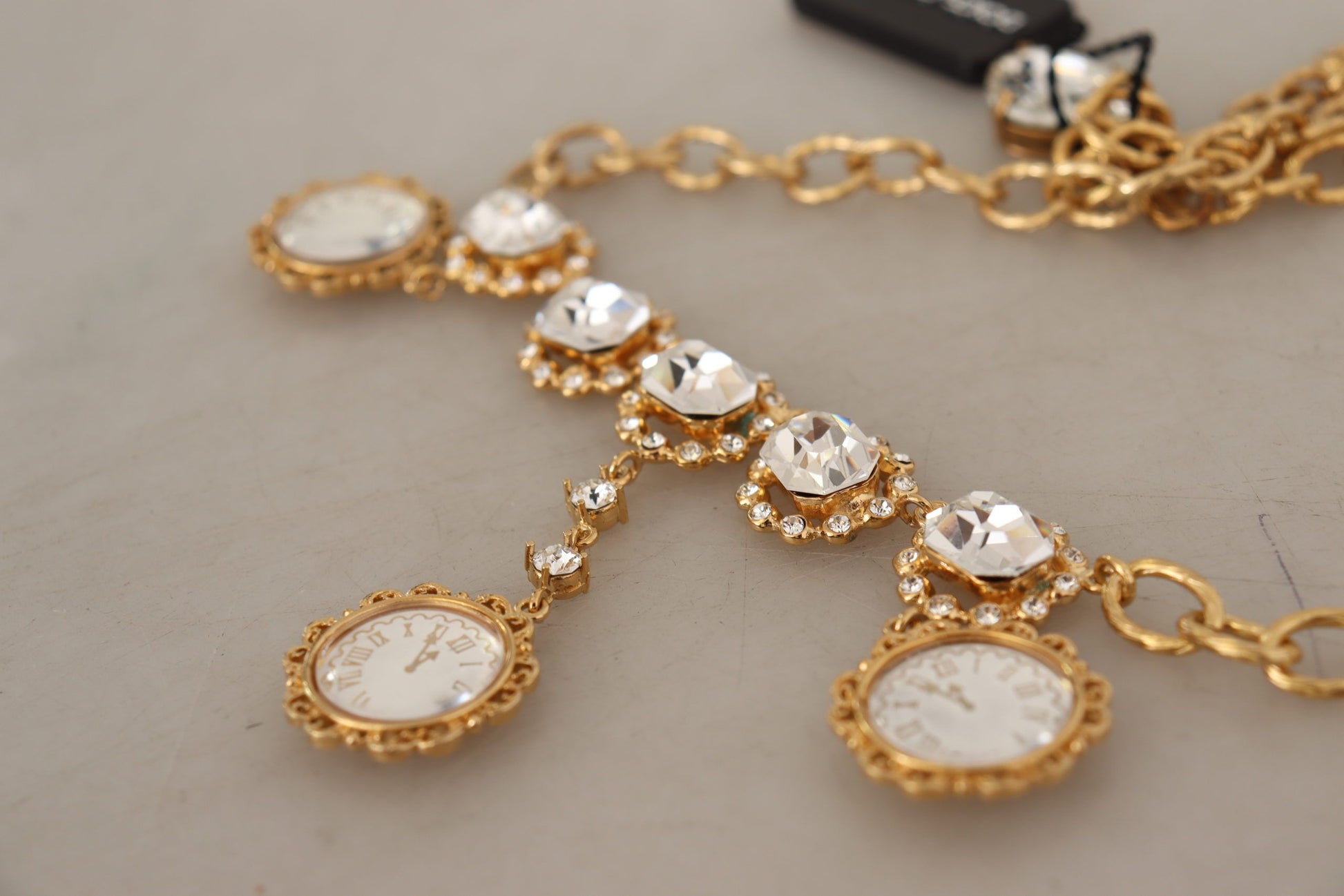 Dolce & Gabbana Elegant Timekeeper Statement Necklace