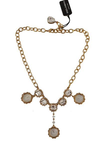 Dolce & Gabbana Elegant Timekeeper Statement Necklace