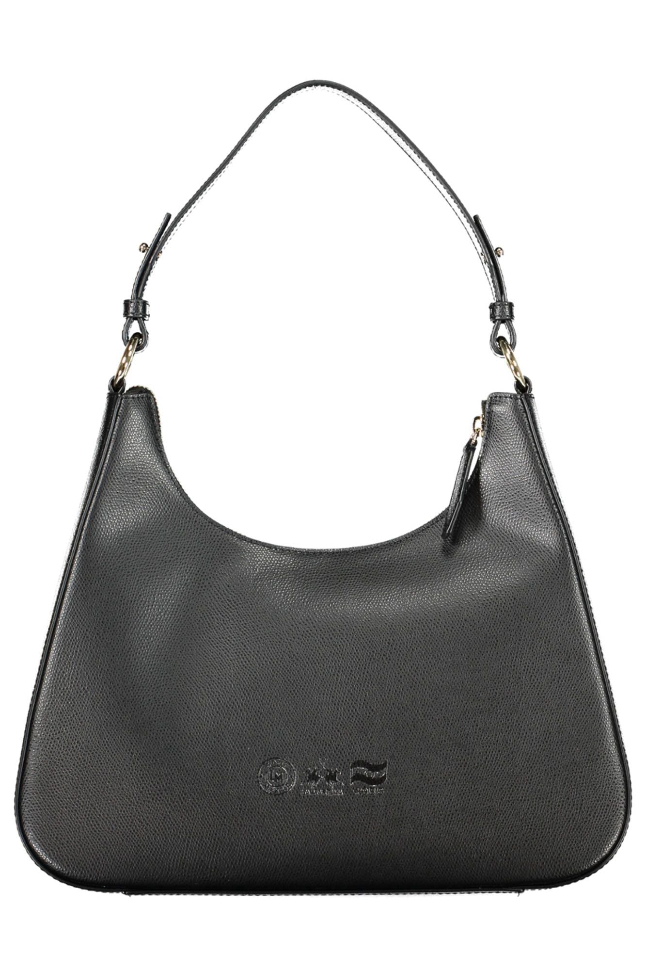 La Martina Black Leather Women Handbag