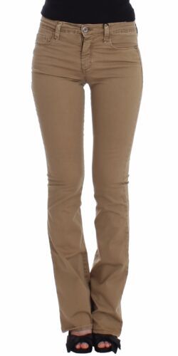 Costume National Chic Beige Straight Leg Fashion Jeans