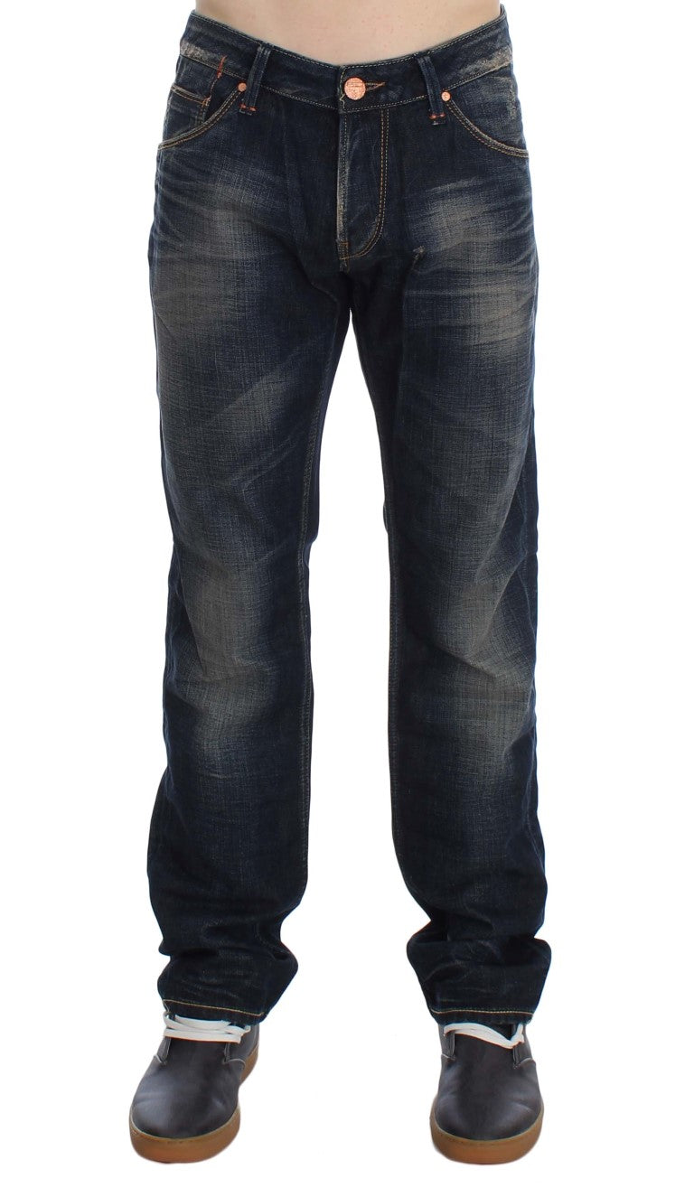 Acht Elegant Straight Fit Low Waist Men's Jeans