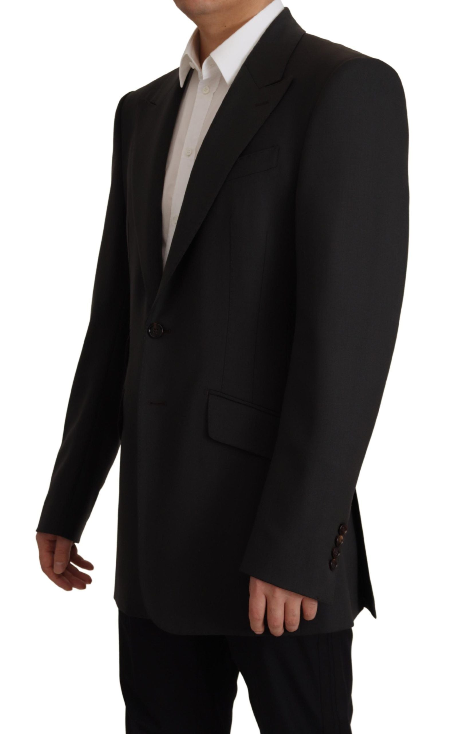 Dolce & Gabbana Elegant Slim Black Wool Blazer Jacket