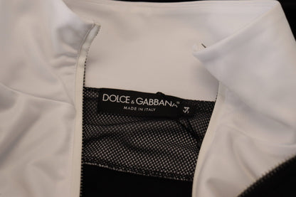 Dolce & Gabbana Elegant Black Bomber Jacket with Hood