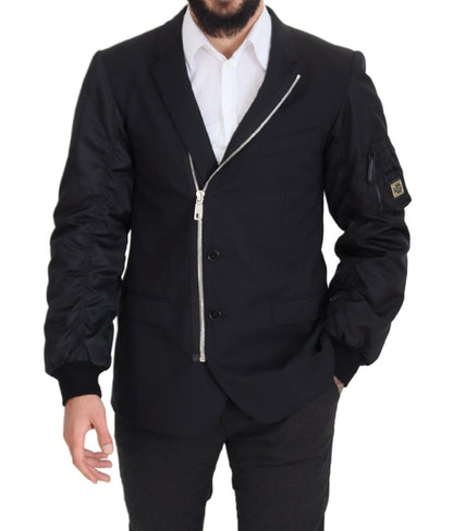 Dolce & Gabbana Elegant Black Virgin Wool Jacket