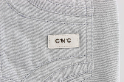 Costume National Chic Gray Slim Fit Designer Jeans