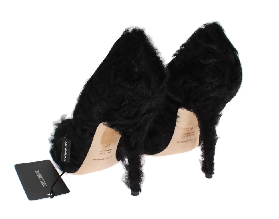 Dolce & Gabbana Elegant Pumps in Luxe Xiangao Fur Leather