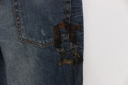 John Galliano Chic Slim Fit Blue Jeans