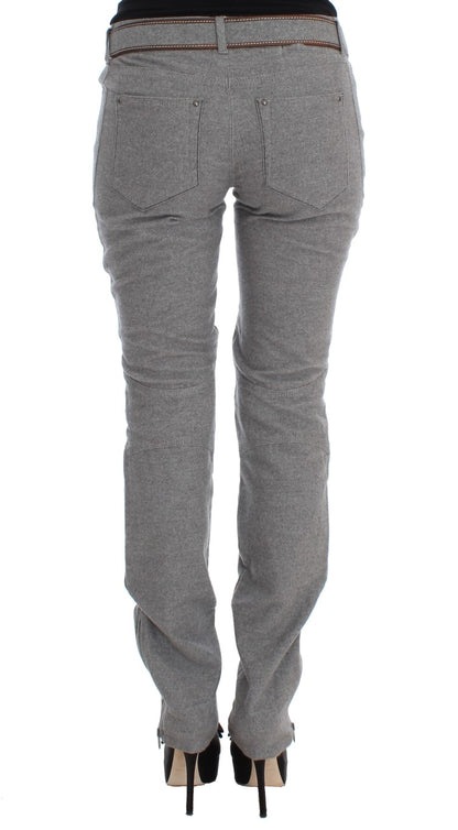 Ermanno Scervino Chic Gray Casual Cotton Pants