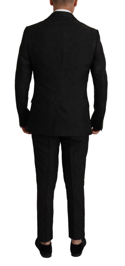 Dolce & Gabbana Elegant Black Two-Piece Martini Suit