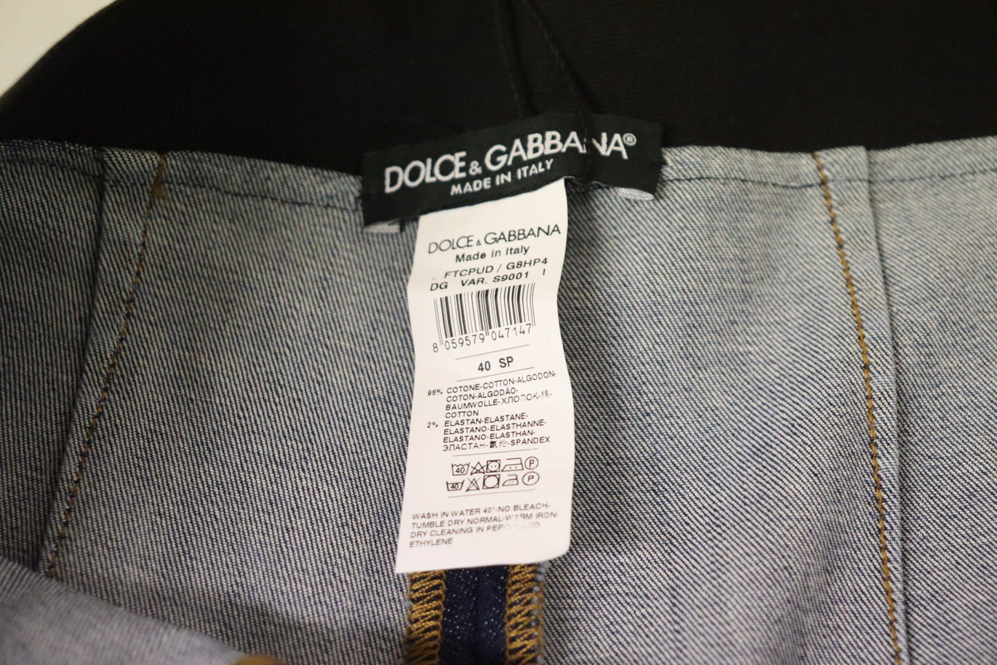 Dolce & Gabbana High Waist Skinny Denim The latest in style, these skinny jeans take it up a notch with a flattering high waist. Made of 98% cotton and 2% elastane, they offer a snug yet comfortable stretch fit. Country of origin: IT, you'll be donning a