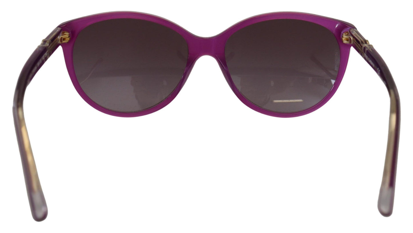 Dolce & Gabbana Chic Purple Acetate Round Sunglasses