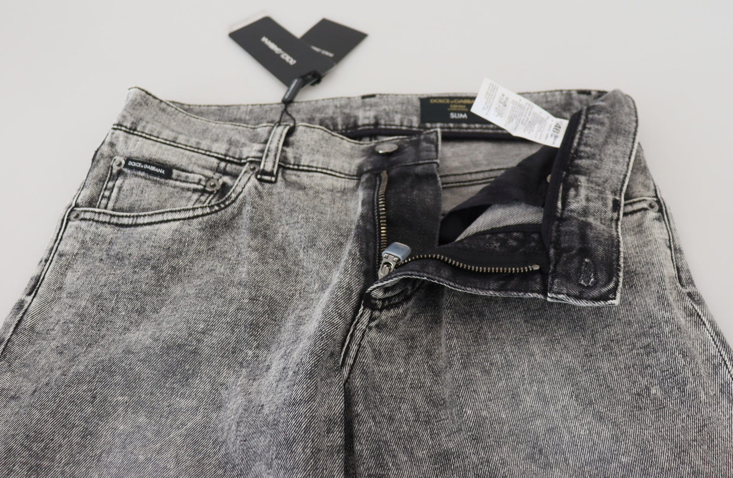 Dolce & Gabbana Chic Slim Fit Gray Denim