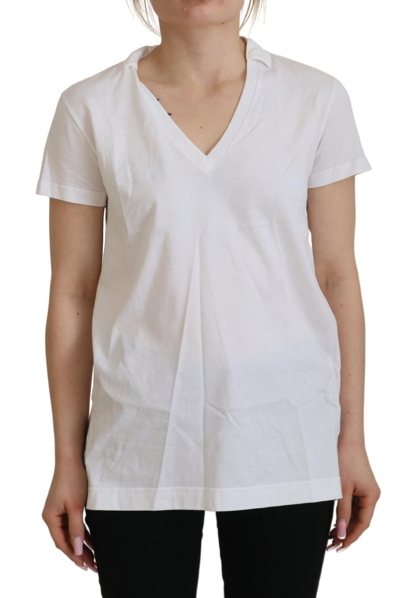 Dolce & Gabbana Elegant White Cotton Top Tee