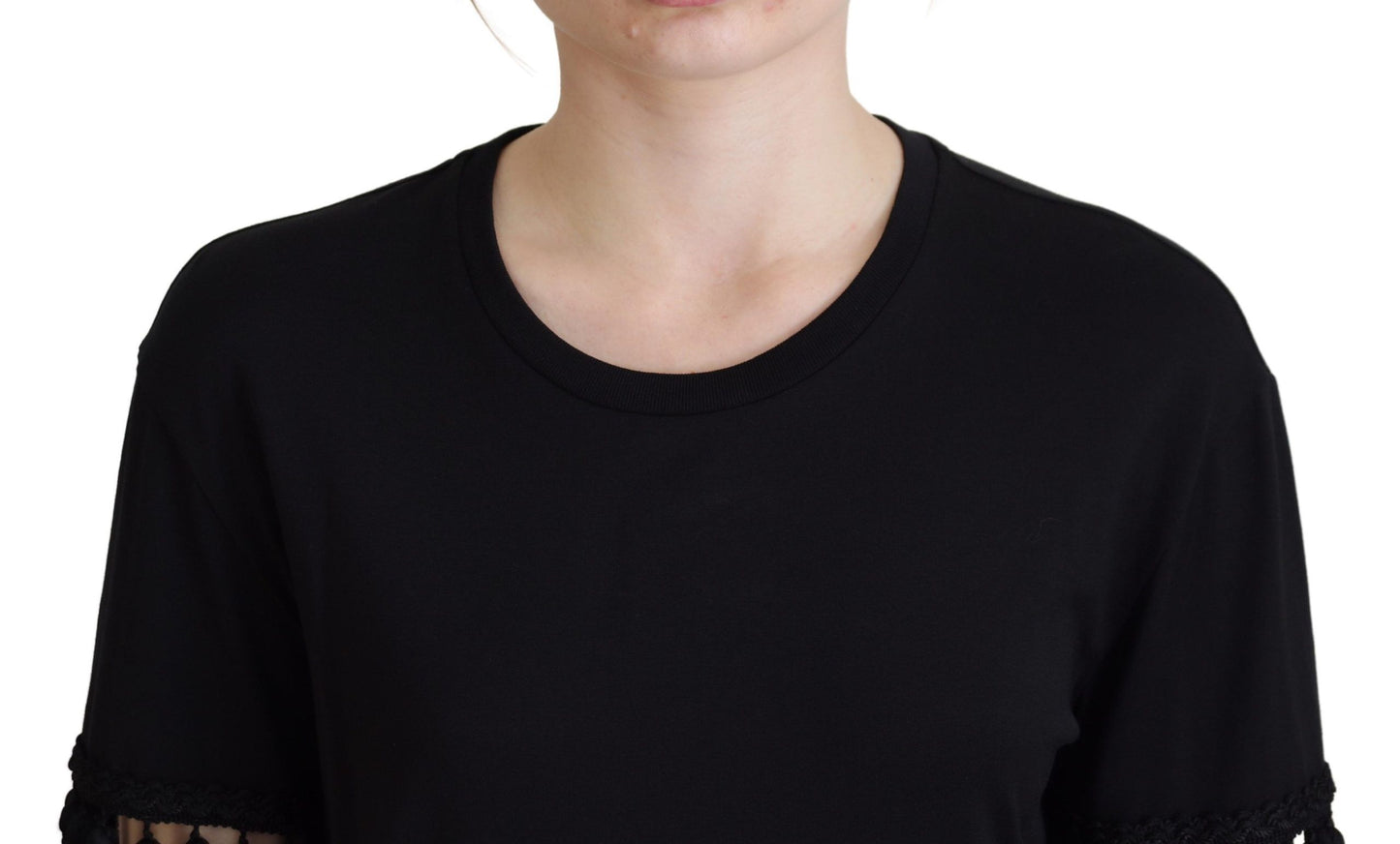 Dolce & Gabbana Elegant Black Cotton Short Sleeve Tee