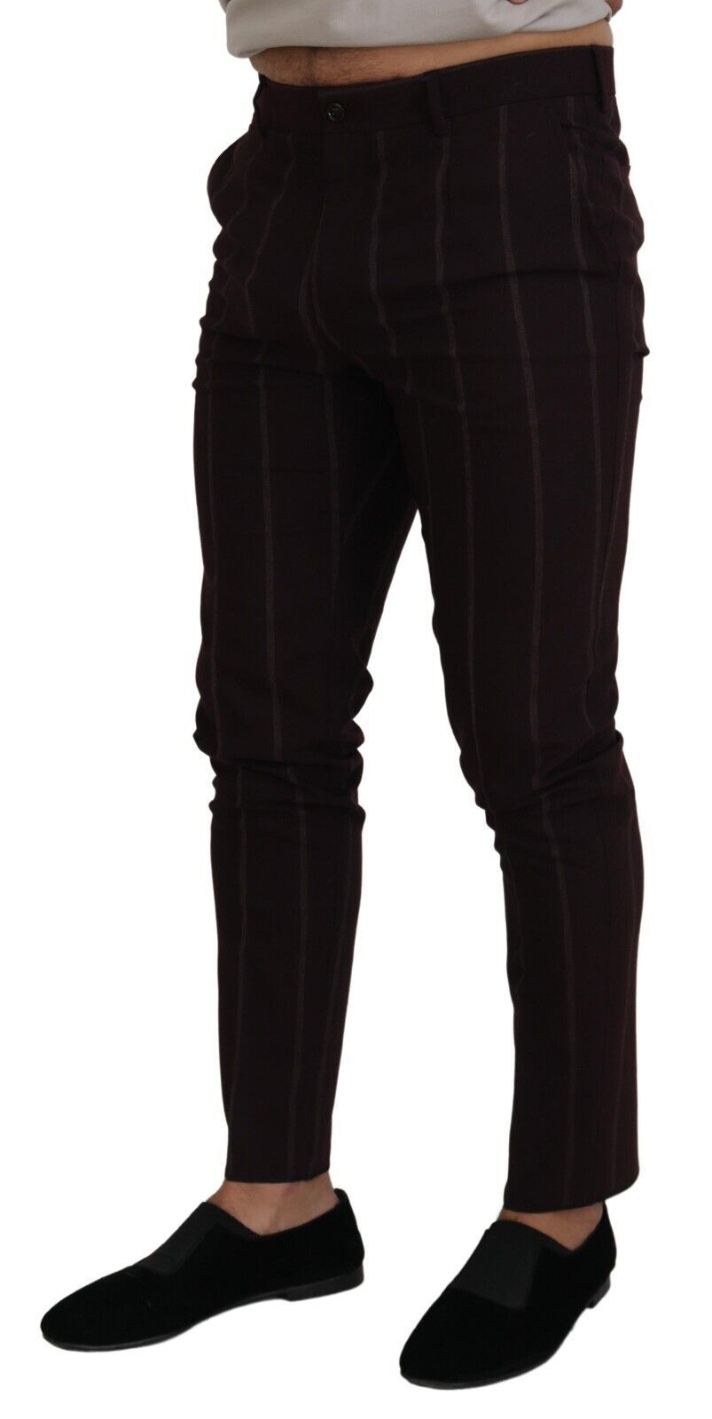 Dolce & Gabbana Elegant Brown Wool Blend Trousers