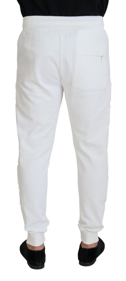 Dolce & Gabbana Elegant White Cotton Sweatpants