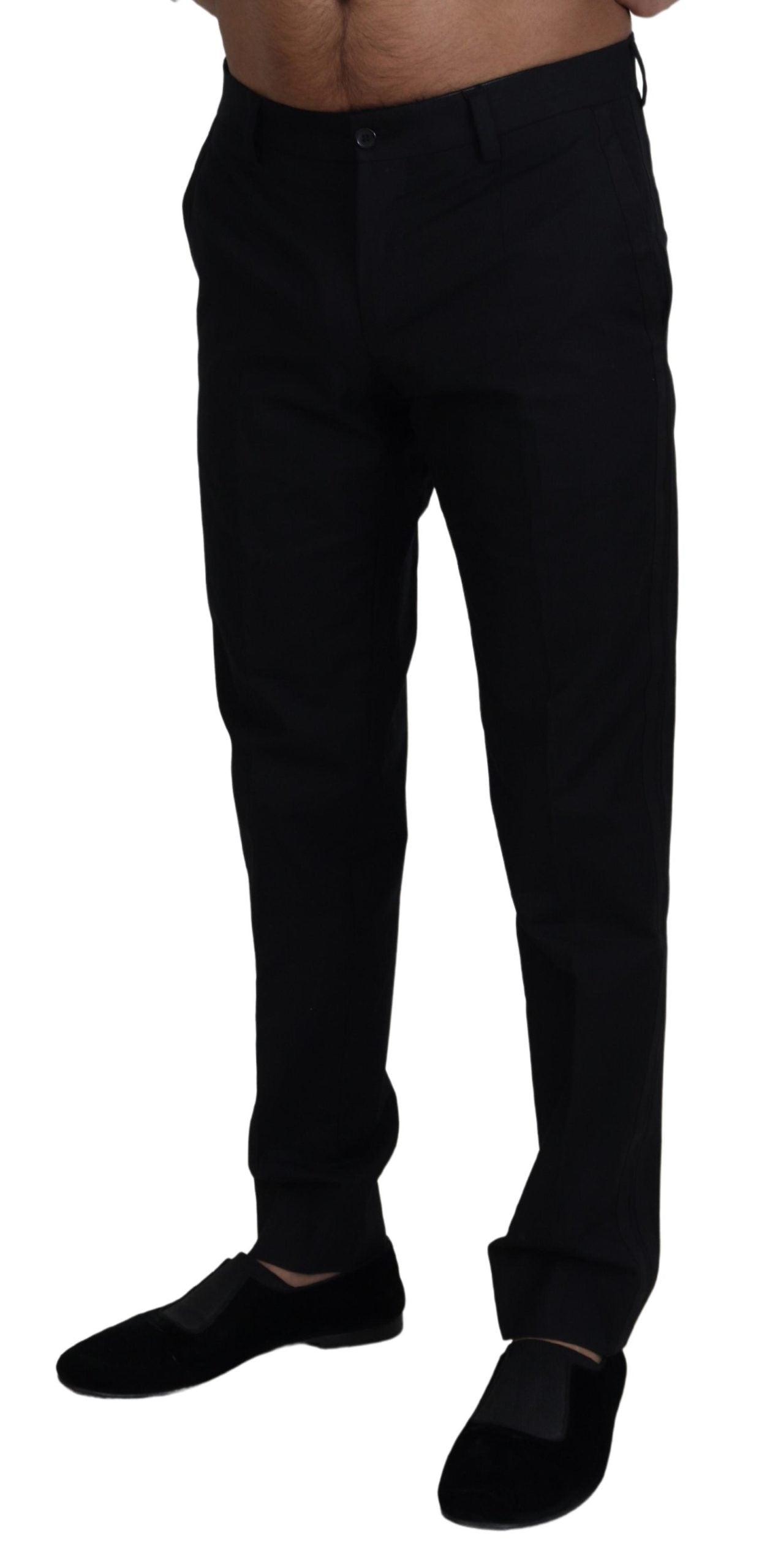 Dolce & Gabbana Elegant Black Cotton Trousers