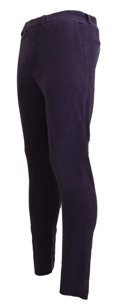 BENCIVENGA Elegant Purple Cotton Trousers