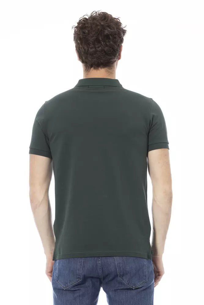 Baldinini Trend Green Cotton Men Polo Shirt