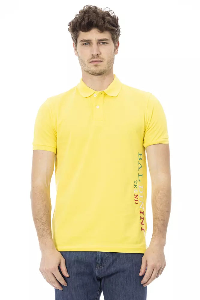 Baldinini Trend Yellow Cotton Men Polo-Shirt