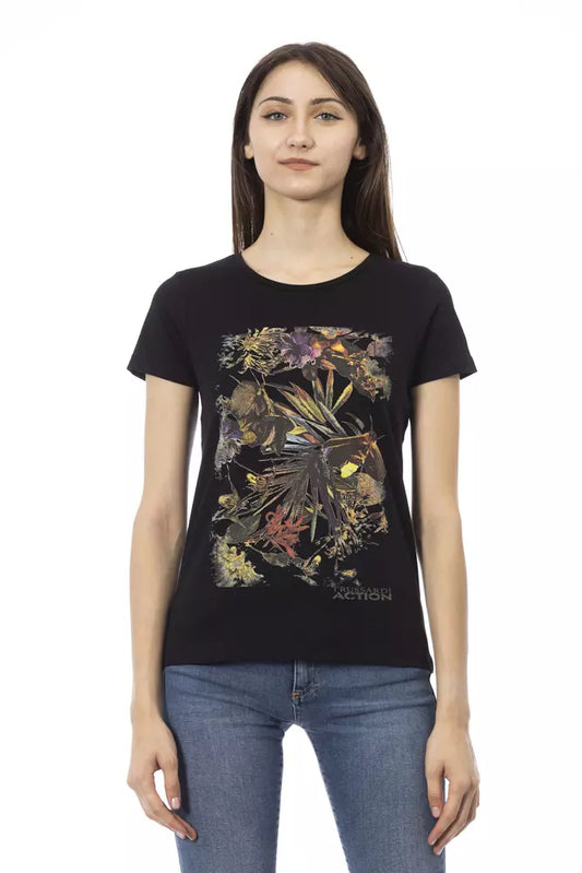 Trussardi Action Black Cotton Women T-Shirt