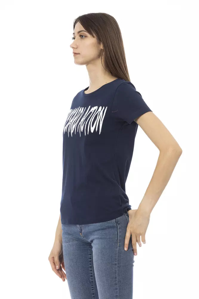 Trussardi Action Blue Cotton Women T-Shirt