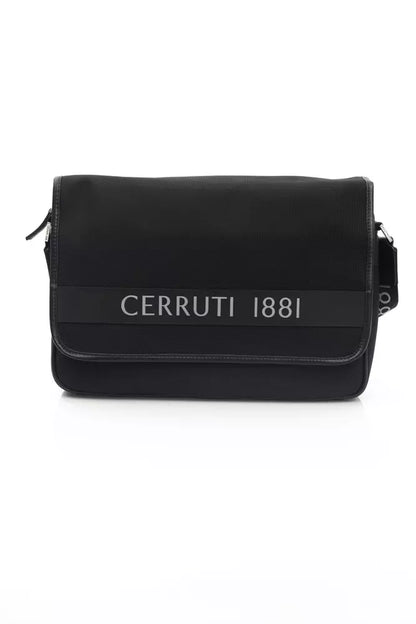 Cerruti 1881 Black Leather Men Messenger Bag