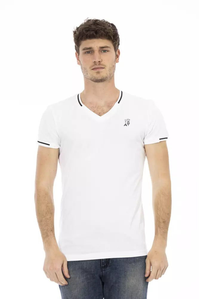 Trussardi Action White Cotton Men TShirt