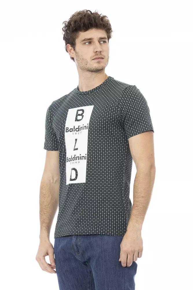 Baldinini Trend Green Cotton Mens T-Shirt