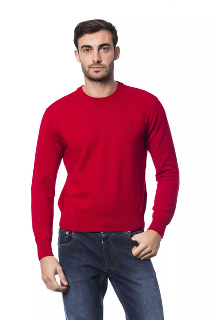 Billionaire Italian Couture Red Merino Wool Men Sweater