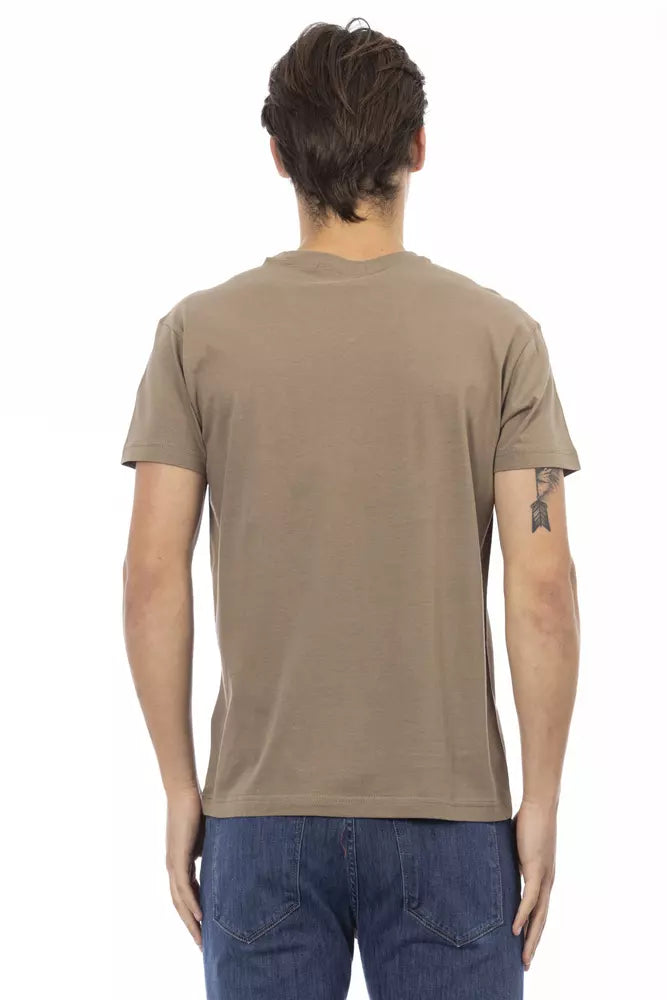 Trussardi Action Brown Cotton Men T-Shirt