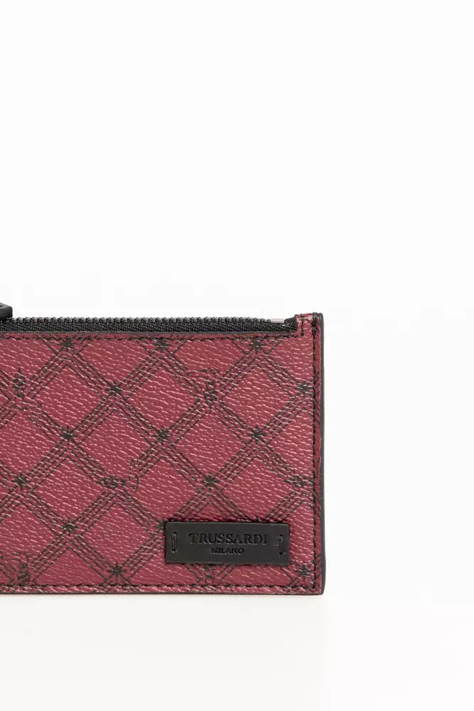 Trussardi Red Crespo Leather Men Wallet