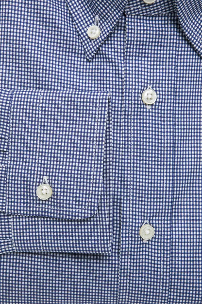 Robert Friedman Blue Cotton Men Shirt