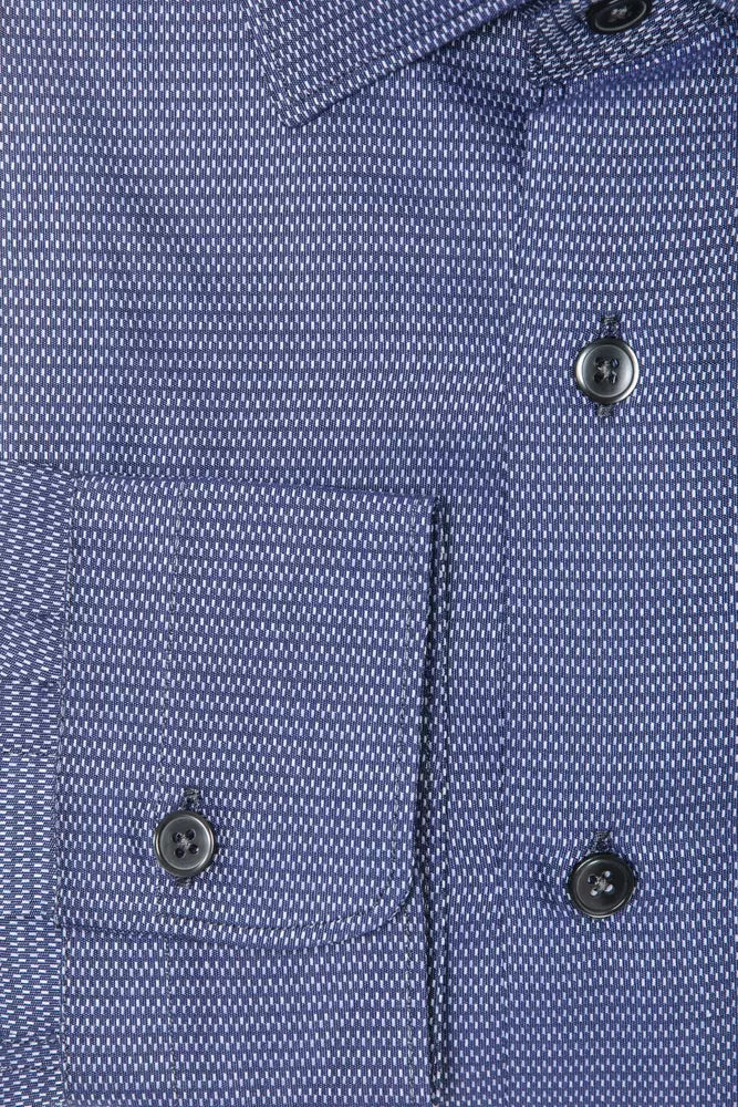 Robert Friedman Blue Cotton Men Shirt