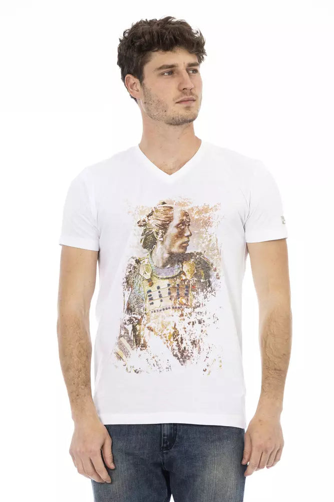 Trussardi Action White Cotton Men T-Shirt