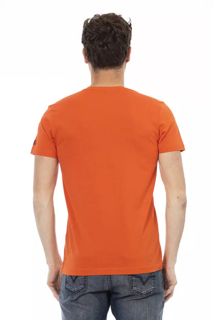 Trussardi Action Red Cotton Men T-Shirt