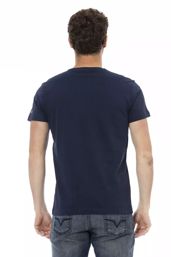 Trussardi Action Blue Cotton Men T-Shirt