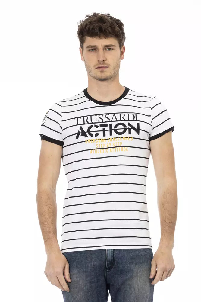 Trussardi Action White Cotton Men's T-Shirt