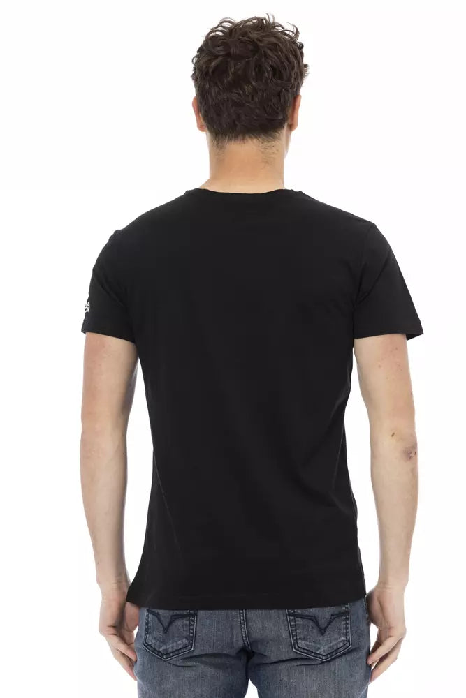 Trussardi Action Black Cotton Men TShirt