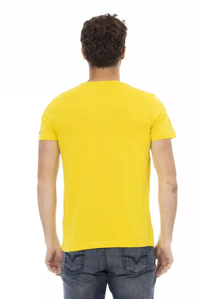 Trussardi Action Yellow Cotton Men T-Shirt