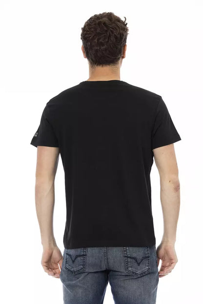 Trussardi Action Black Cotton Men T-Shirt