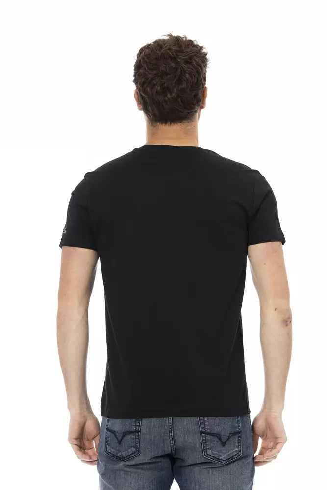 Trussardi Action Black Cotton Men T-Shirt