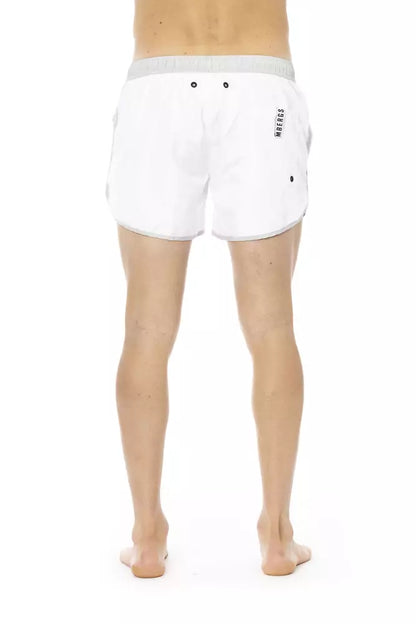 Bikkembergs White Polyester Men Swim Short