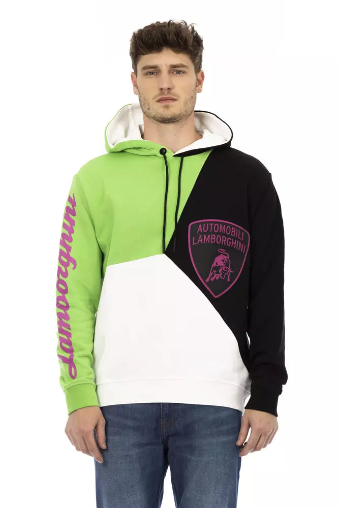 Automobili Lamborghini White Cotton Men's Hoodie