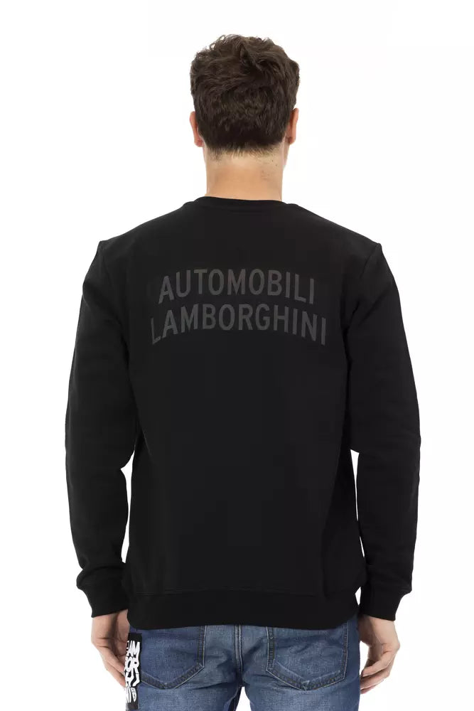 Automobili Lamborghini Black Cotton Men Sweater