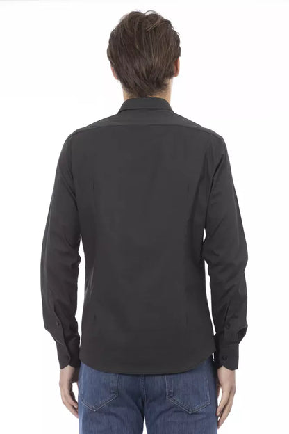 Baldinini Trend Gray Cotton Men Shirt