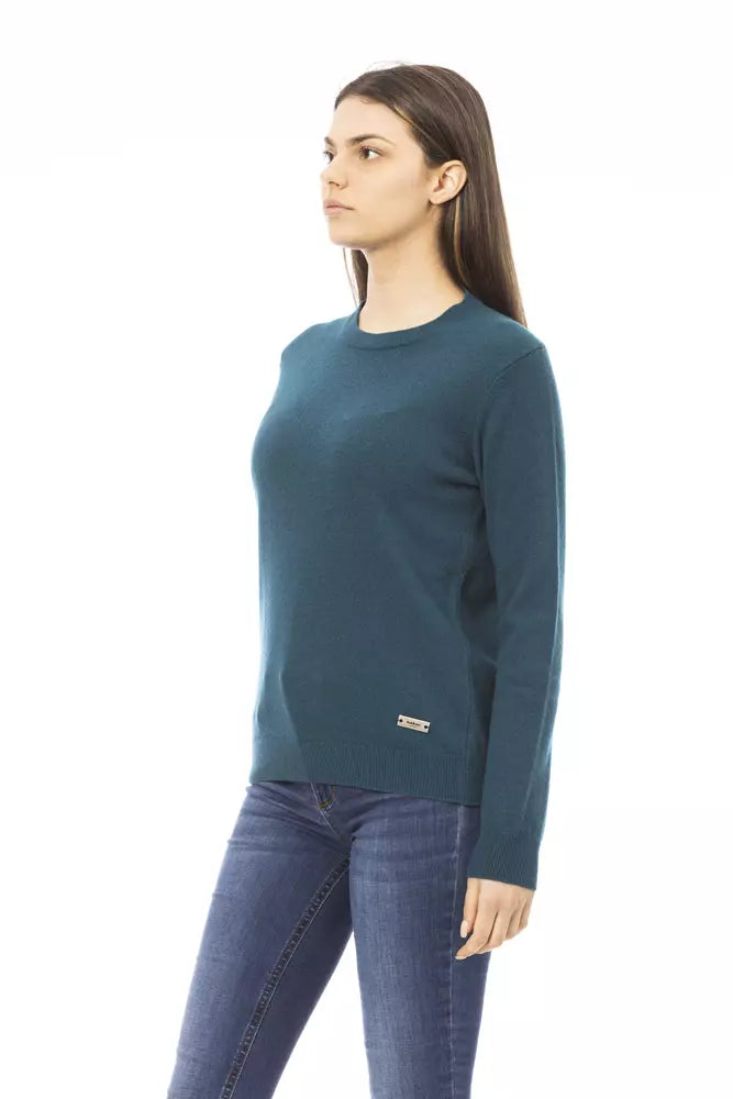 Baldinini Trend Green Wool Women Sweater