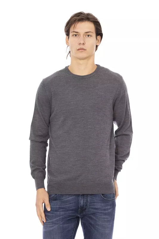 Baldinini Trend Gray Fabric Men Sweater