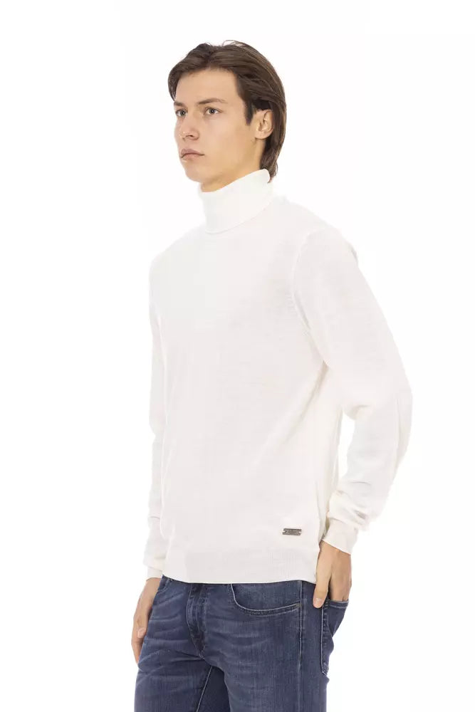 Baldinini Trend White Fabric Men Sweater